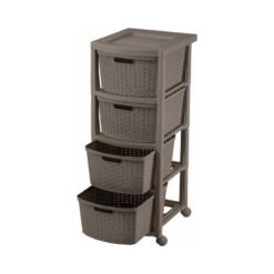 Art. 9835-9836-9837- Cajonero Apariencia Rattan 4 Cajones